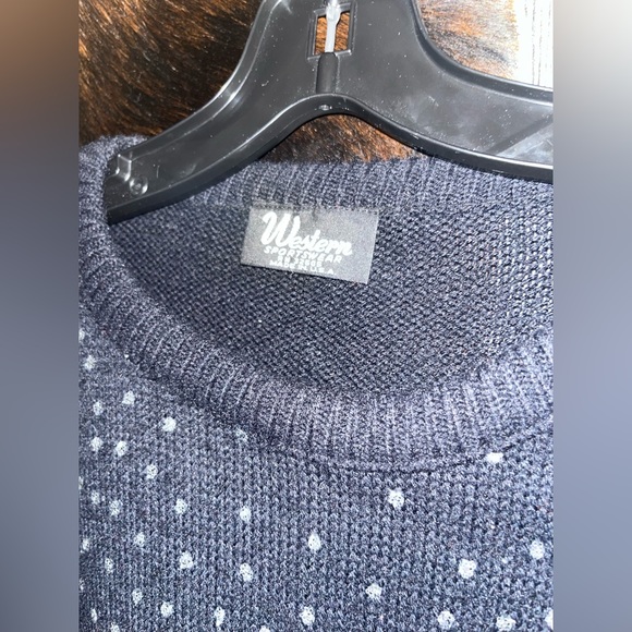 Vintage Western Sportswear Made In USA size medium black with blingy bear - Picture 3 of 5